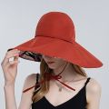 2023New Big Brim High-End Fashion Sun Hat Women's Summer Sun-Proof Face Cover Popular Uv Protection Sun Hat. 