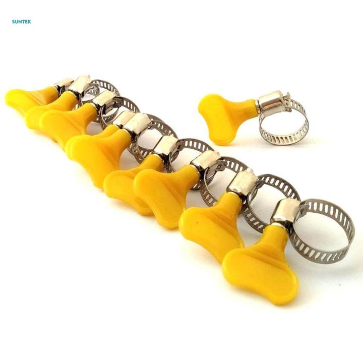10 Piece 13-19mm Key-Type Adjust Stainless Steel Hose Clamp Worm Gear Clamps