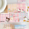 Sanrio Handbook Grid Sticky Notes Non-Adhesive Handbook Stickers Material Book Student With Sticky Notes Students Cute Stikers. 