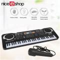 Children's keyboard, Multifunctional 61-key children's electronic piano keyboard with LCD Display, microphone. 