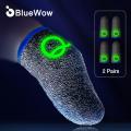 Bluewow Q1 Gaming Finger Sleeve Breathable Luminous Fingertips For PUBG Mobile Games Touch Screen Finger Cots Cover Sensitive Mobile Touch. 