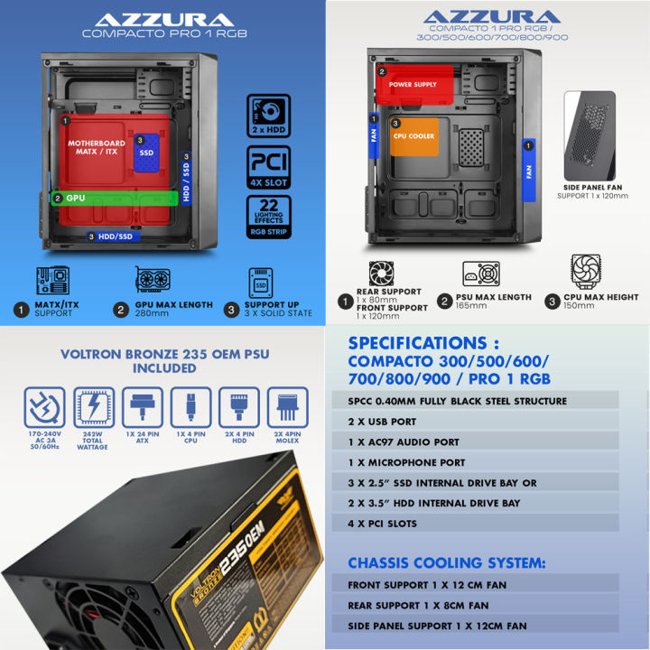 Alcatroz%20Azzura%20Compacto%20M-Atx%20Casing%20with%20PSU%20Voltron%20Bronze%20235%20-%20Image%205