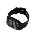 【FOOT SOFA】Students Calculator Digital Watch Solid Color Silicone Calculator Wrist Watch. 