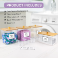 Laundry Pods Container 3+ 1 Pack Clear Laundry Room Organization Containers,Large Laundry Detergent Powder Storage. 