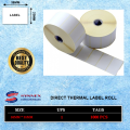 38MM X 25MM -Direct Thermal Barcode Label Roll, 1 Core, 1 Up, 1000 Pcs Stickers. 