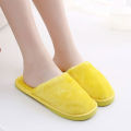 Plush Slippers Candy Color Lady Slip-on Fluffy Slippers Winter Shoes. 