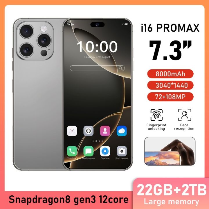 HOT 2025 High Quality For i16 Pro Max 7.3 Inch LCD Smartphone Display Touch Screen Android OLED Display Panel Dynamic Moblie Phones