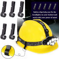 5/10pcs Plastic Helmet Clips Attachment Head Light Clamps Black Set Headlamp Hard Hat Safety Cap Hook Outdoor Tools. 