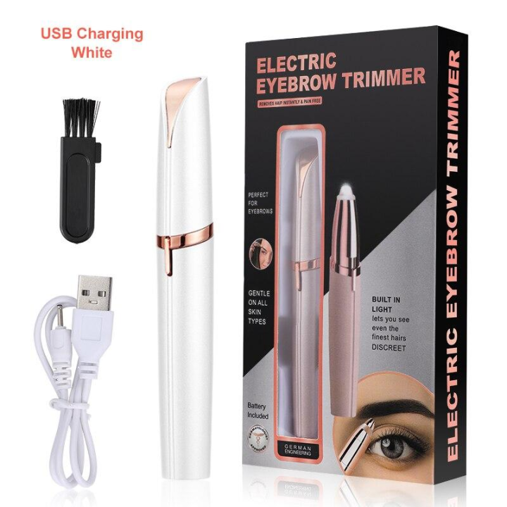 Rechargeable Flawless Eyebrow Hair Remover- Finishing Touch Hair Remover Machine - Original Facial Hair Remover - Rechargeable Eyes Brow And Hair Remover - Electric Trimmer Epilator-Eyebrow Trimmer Pen