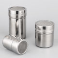 Stainless Steel Powder Sprinkler Kithen Powder Distributor with Dense Hole Cocoa Cinnamon Sugar Gauze Mesh Jar Seasoning Bottles. 