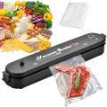 Automatic sealing machine,vacuum sealer with 10 vacuum sealer bags,upgraded automatic food sealer machine for food preservation & led indicator dry & moist modes, compact & easy clean. 