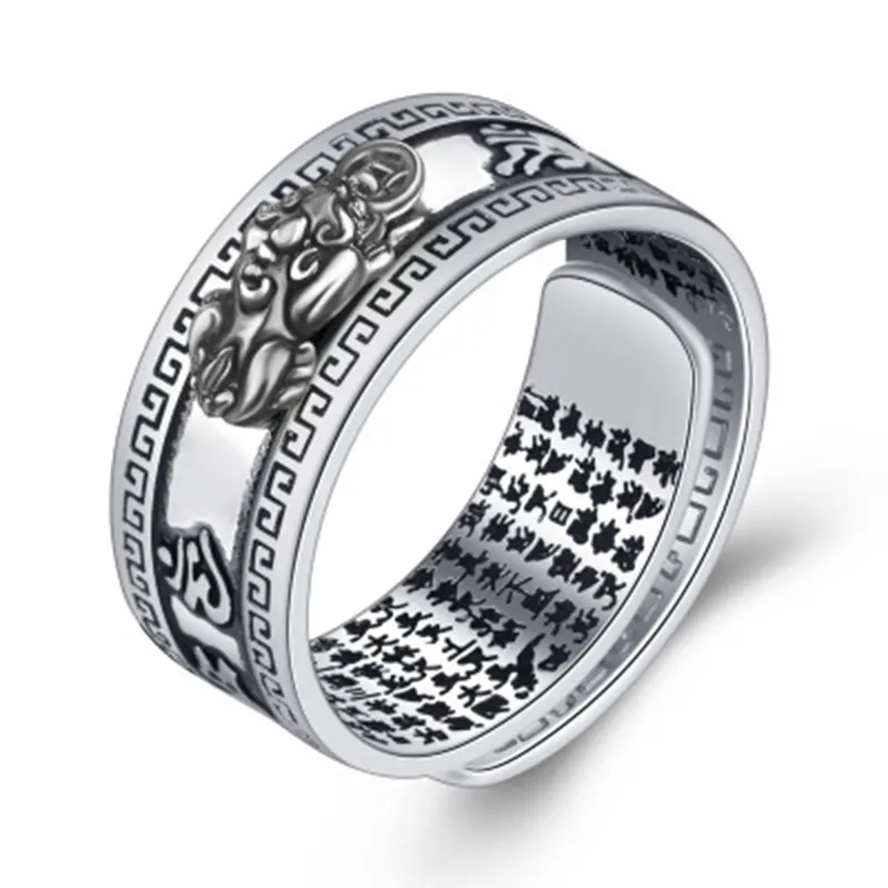 925 Sterling Silver PiXiu Ring – Feng Shui Wealth & Luck Ring For Men & Women - View #9