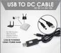 USB DC CABLE 5v to 12v boosting - Power Bank To Router for uniterrupted WiFi. 