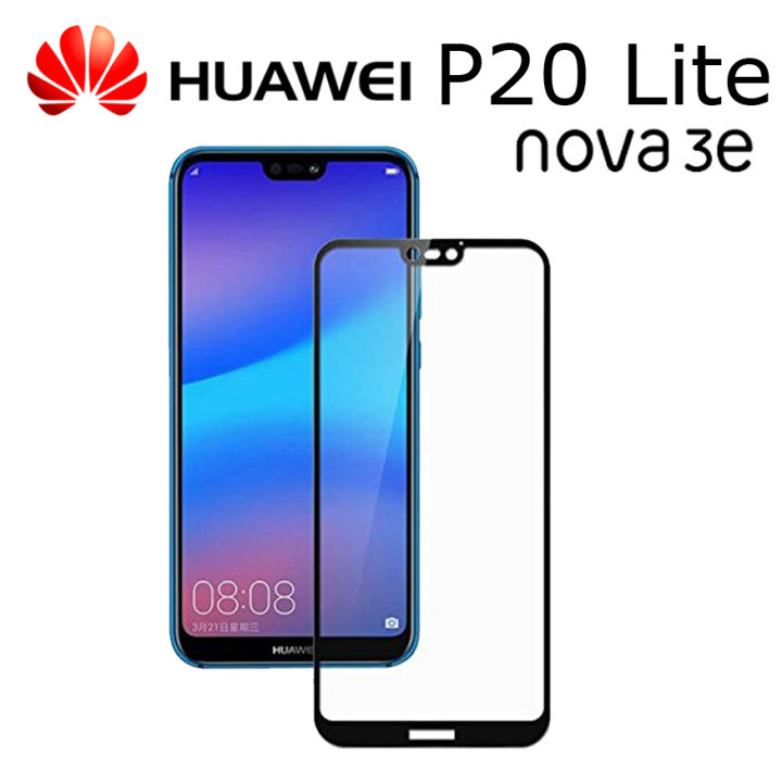 P20 Lite / Nova 3e Screen Protector Full Glue 9D Protective Tempered Glass for Huawei P20 Lite / Nova 3e