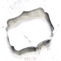 COOKIE CUTTER METAL- Rectangle Plaque - Design 1. 
