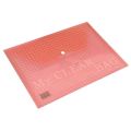 My Clear Bag Transparent Clear Button File Folder Bundle for School / Office | FILE COVER CLEAR BAG  - 04 bags. 