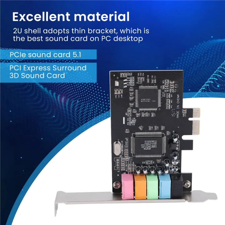 PCIe%20Sound%20Card%205.1,%20PCI%20Express%20Surround%20Card%203D%20Stereo%20Audio%20with%20High%20Sound%20Performance%20PC%20Sound%20Card%20CMI8738%20Chip%20-%20Image%205