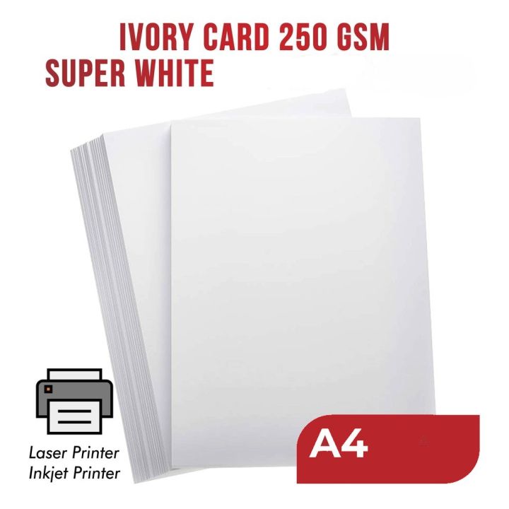 Ivory Board 250 GSM | A4 size | Fashion Design | Craft | Packaging | Drawing| Printer paper