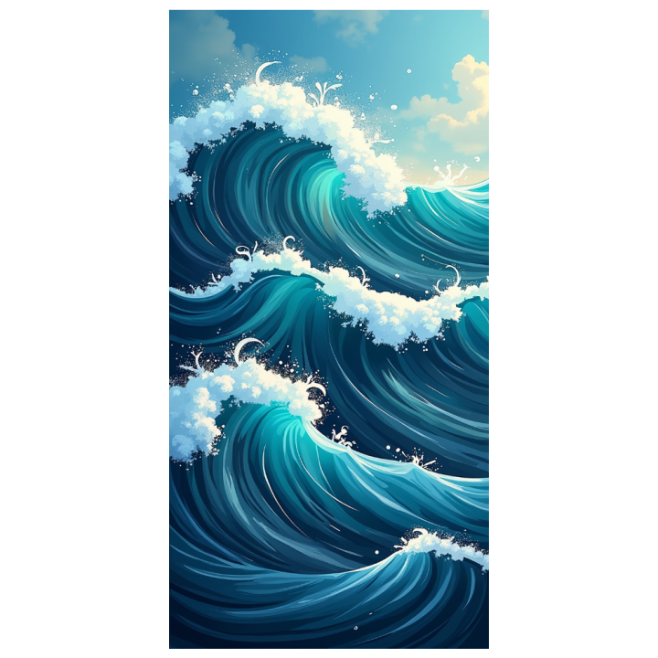 Ocean Rave Background Ocean Wave Graphic Backdrop for Events Beach Party Photo Decor Scenic ...