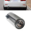 Universal Stainless Steel Car Rear Round Exhaust Pipe Tail Throat Muffler Tip. 