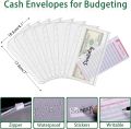 Green Budget binder with zippered envelope, A6 savings binder, budget cash envelope, cash note organizer, savings budget plan. 