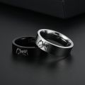 Stainless Steel Rings - WoSilver Color -Romatic I Love You Wedding Couple Ring-Valentine's Day Anniversary Gift. 