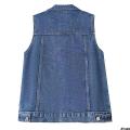 Pocket Waistcoat Spring and Summer Trendy New Women's Vest All-Match Loose Horse Denim Casual Vest plus Size 2024 Clip. 