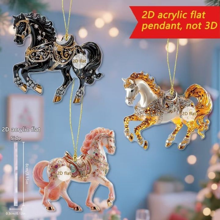 New%20Year%202D%20Flat%20Christmas%20Hanging%20Pendant%20Acrylic%20Golden%20Horse%20Car%20Horse%20Pendant%20Keychain%20Navidad%20Decor%20-%20Image%204