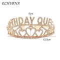 Birthday Tiara Sparkling Birthday Queen Tiara Sash Set Festive Headwear for Women's Party Decor Crown Comb Happy Birthday Sash Perfect for Southeast Asian Buyers Adjustable Birthday Belt. 