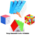 4x4 Rubik Cube Sticker less - Smooth Speed Cube - 4x4x4 Magic Rubix Cube / High Speed for Girls and Boy Children Memory. 