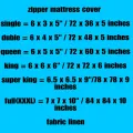 Cotton Zippered Mattress Cover Single 6×3. 