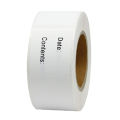 1 Roll Of 125 Pcs Self-Adhesive Removable Freezer Refrigerator Food Storage Paper Sticker Labels White 25X75Mm. 
