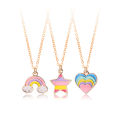 Kidlove Cute Necklaces For Teen Girls Kids Sweet Heart-shaped Star Cloud Pendant Clavicle Chain Necklace Birthday Gift. 