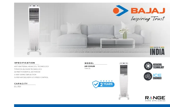 BAJAJ AIR COOLER - TMH 35L