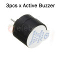 3pcs Active Buzzer 5V DC for Arduino. 