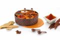 Round Plastic Masala Spice Box | Kitchen Masala Storage Dabba 7 Container Multipurpose Species Woven Masala || Rangoli Box Dabba || Spice Box, Air-Tight || Divided Fruit Tray.. 