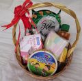 Avurudu Gift Hamper Basket New Year Day Gift Pack For Friends Relations Neighbors Beautiful Basket 6pcs Items Decorated Gift Hamper Sweets Free Lollipop Including Bucket and Wrapping Customized Gift Box For New Year, Party, Christmas, Anniversary Gift. 
