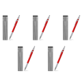 5X Welders Pencil with 60PCS Silver Streak Refills, Metal Marker Mechanical Welding Pencil Pipefitters, Fabrication, Red. 