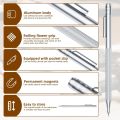 Tungsten Carbide Scriber 5-Pack Includes 25 Replacement Marking Tips& Steel Ruler- Metal Scribe Tool for Glass/Ceramics. 