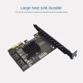 SATA PCI E Adapter 6 Ports SATA 3.0 to PCI Express X4 Expansion Card Black Expansion Card SATA3.0 PCIe PCI-E SATA Controller for HDD. 