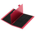 12 in 1 Aluminum Storage Box Bag Memory Card Case Holder Wallet Large Capacity For 4 * SD Micro SD SDHC SDXC MMC 8 * TF SIM Card(Red). 