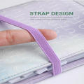 Magnetic Buckle Notebook PU Binder Buckle Notebook Fruit Budget Card Gradient Notebook Strap Notebook Binder Book. 
