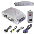 VGA to AV / S-Video / RCA Composite Video Converter - Silver. 