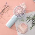 2024 Mini Portable Fans Handheld USB Rechargeable Fan Air Cooler Outdoor Travel Hand Fans with Phone Holder Ventilation Fan. 