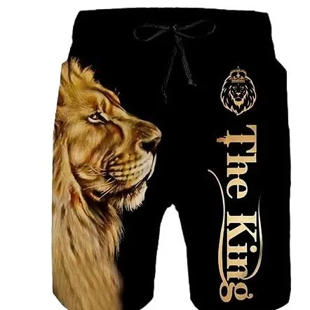 The Lion  King Printed Sublimation Casual Men's Short Tricoat 190gsm