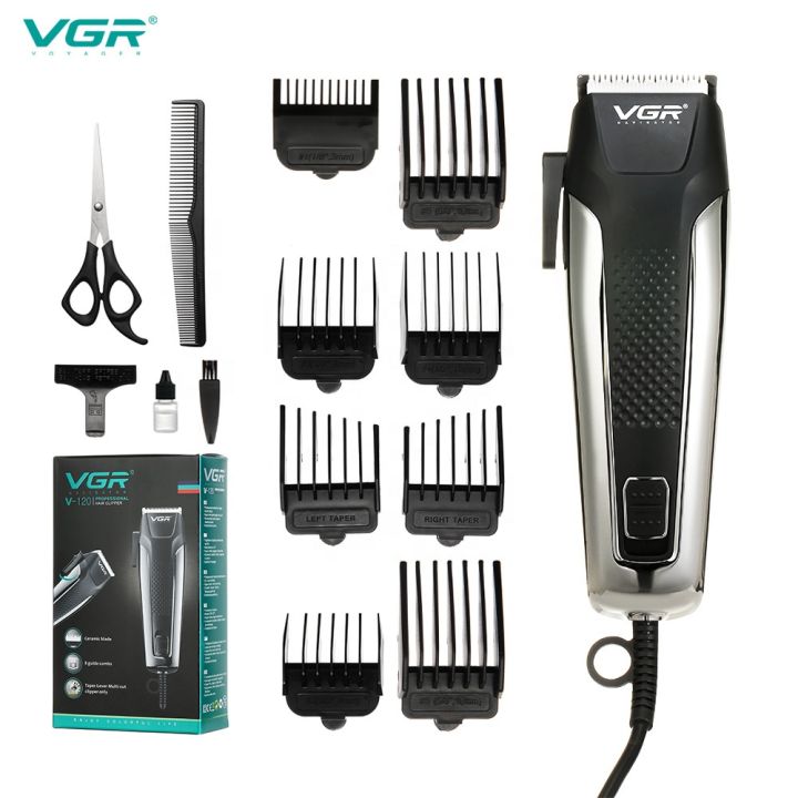 VGR%20120%20Professional%20Beard%20Hair%20Trimmer%20Electric%20Clipper%20Shaving%20Saloon%20Barber%20Salon%20Razor%20Main%20AC%20Power%20Supply%20Cut%20Wire%20Machine%20Man%20Beard%20Fading%20Blending%20Set%20-%20Image%202