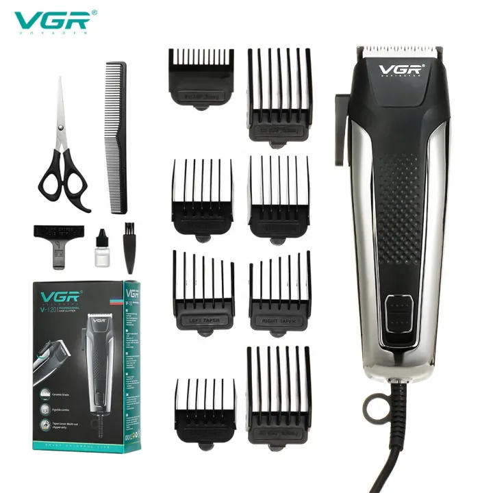VGR%20120%20Professional%20Beard%20Hair%20Trimmer%20Electric%20Clipper%20Shaving%20Saloon%20Barber%20Salon%20Razor%20Main%20AC%20Power%20Supply%20Cut%20Wire%20Machine%20Man%20Beard%20Fading%20Blending%20Set%20-%20Image%202