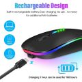 RGB Tablet Phone Computer Bluetooth Wireless Mouse Charging Luminous 2.4G USB Wireless Mouse Portable Mouse. 