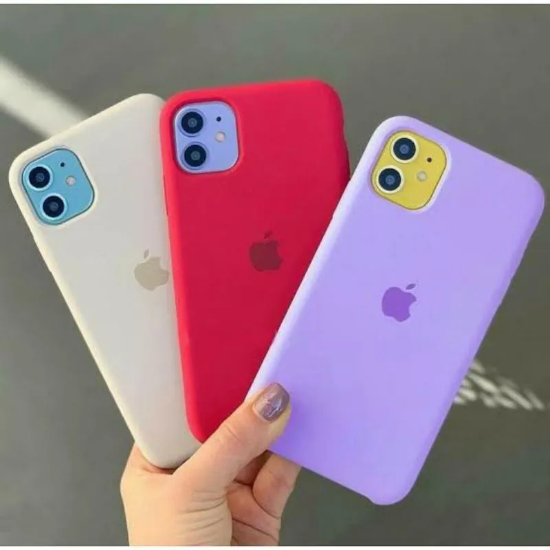 Silicone Case Iphone 11 Back Cover For Purple Liquid Silicone Case