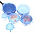 6 Pcs Set Reusable Silicon cover Food Wrap. 